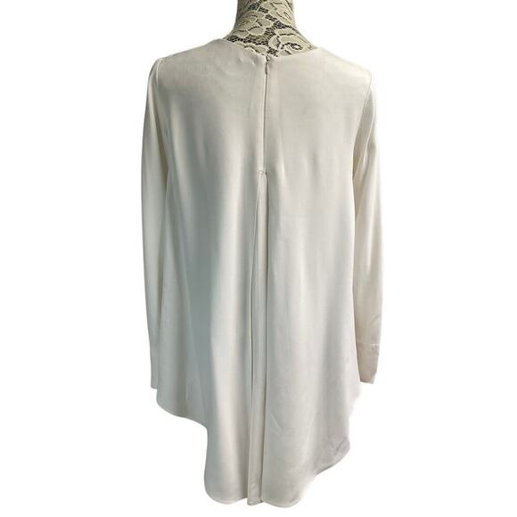 Adam Lippes long sleeve hi low blouse sz M cream - Picture 4 of 6